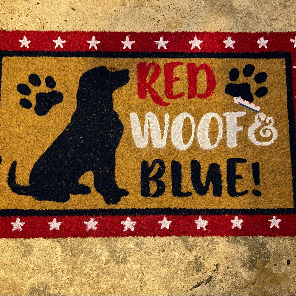 Patriotic Dog Welcome Doormat
